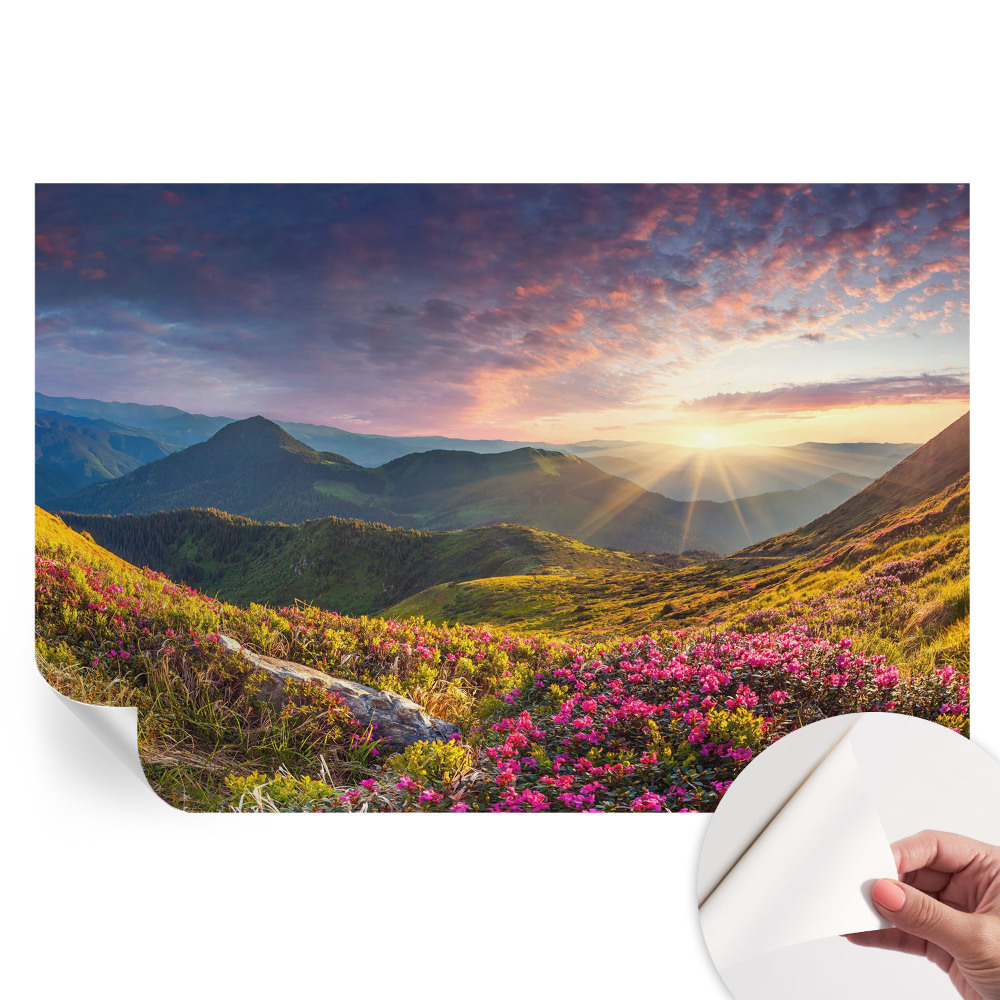 Tapet autoadeziv pentru camera de zi Panoramă montană