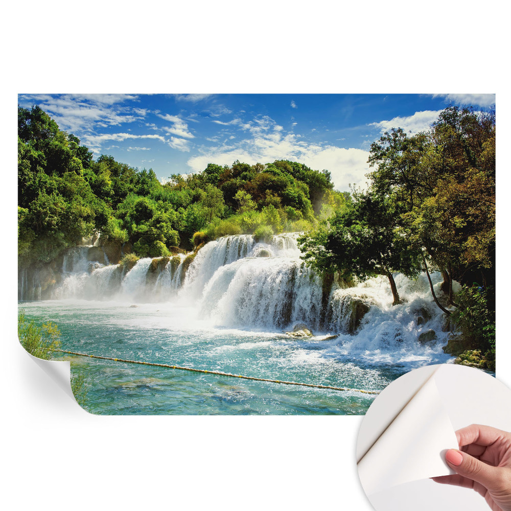 Tapet autoadeziv pentru camera de zi O cascadă uimitoare