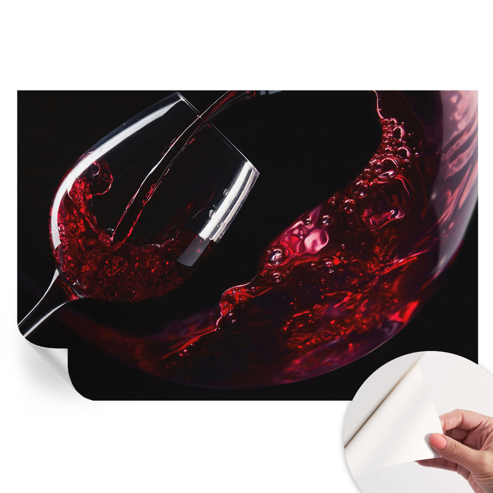 Fototapet modern pentru sufragerie Vin roșu