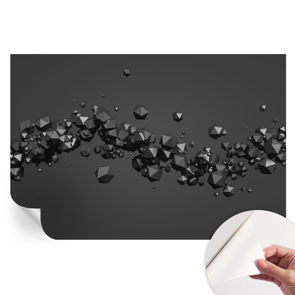 Tapet autoadeziv pentru camera de zi Cocoloașe negre