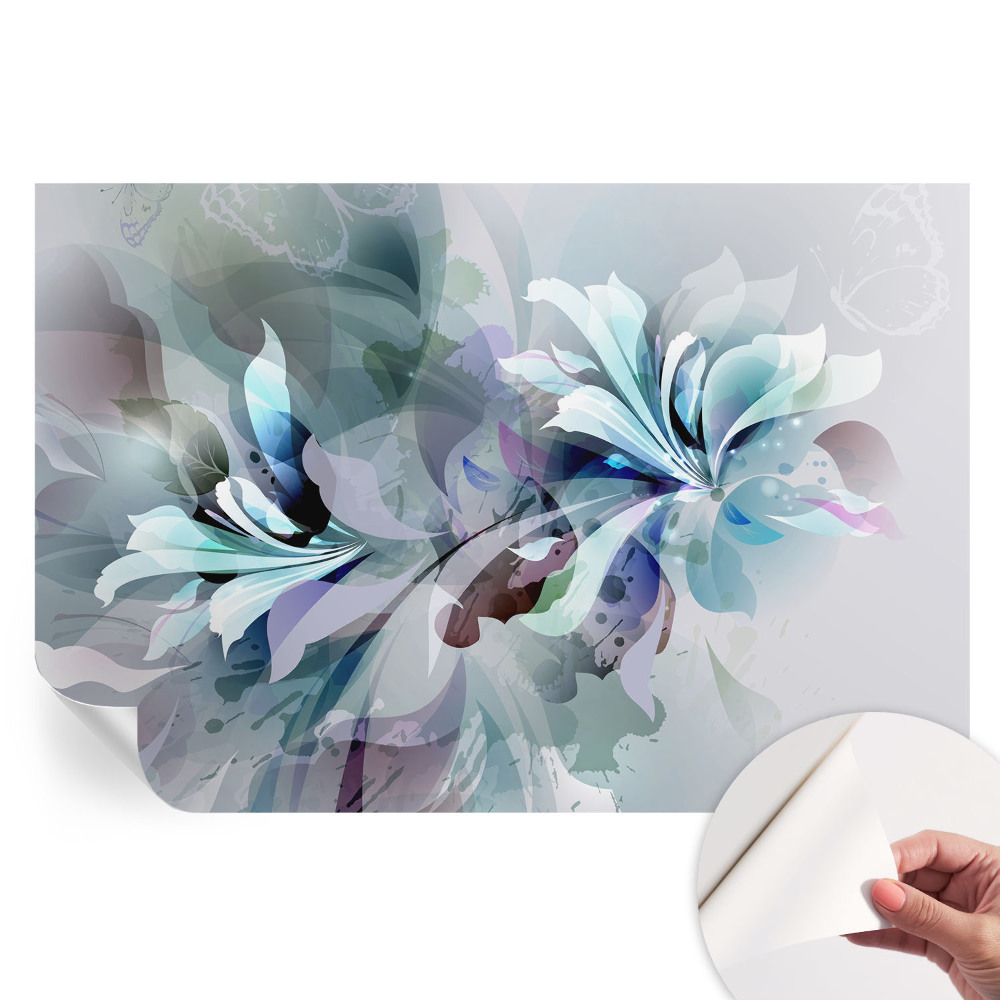 Fototapet modern pentru sufragerie Abstracție florală