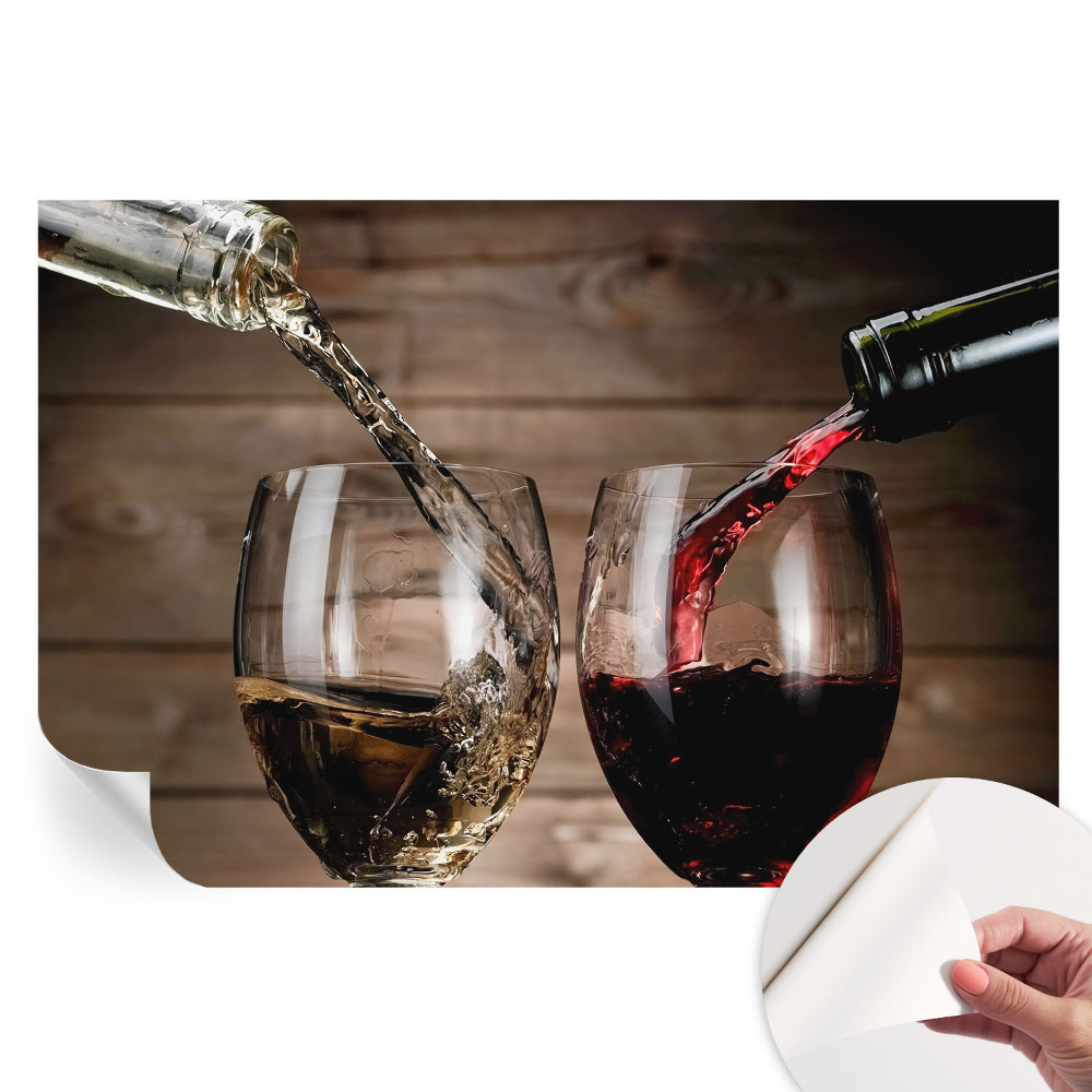 Fototapet autoadeziv cu pahare de vin