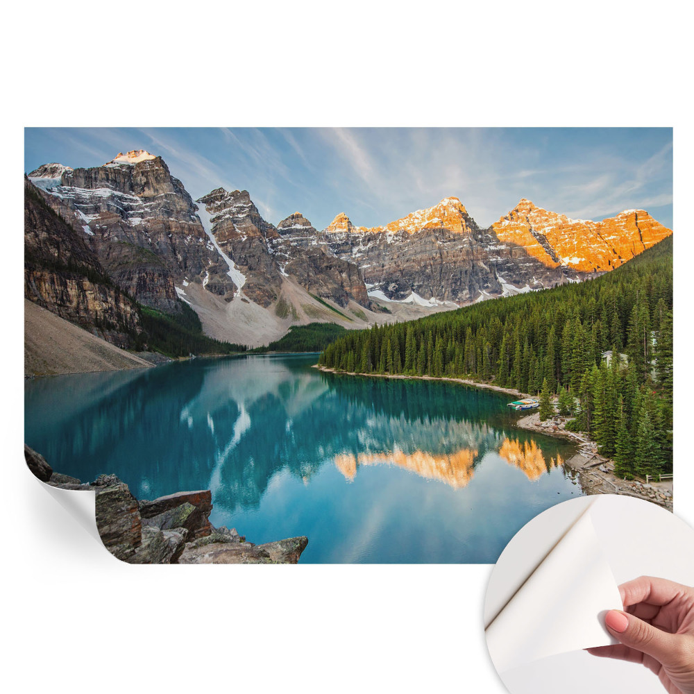Fototapet modern pentru sufragerie cu reflexie montană