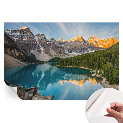 Fototapet modern pentru sufragerie cu reflexie montană