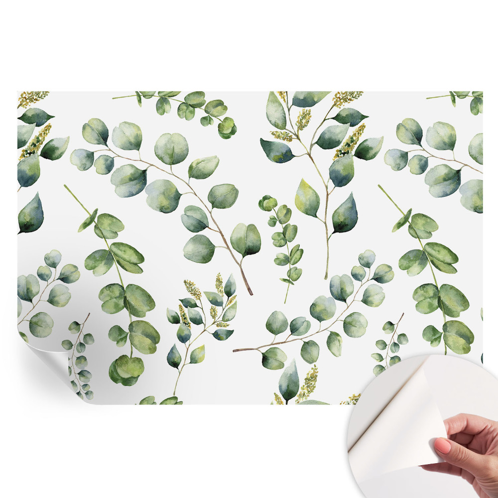 Fototapet autoadeziv pentru dormitor Frunze verzi