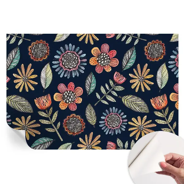 Tapet fotografic autoadeziv Mozaic floral