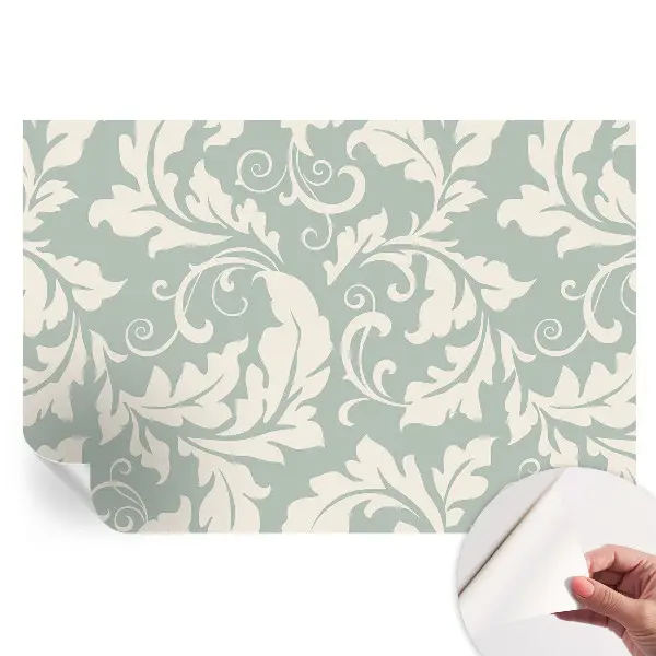 Fototapet autoadeziv cu frunze decorative pentru dormitor