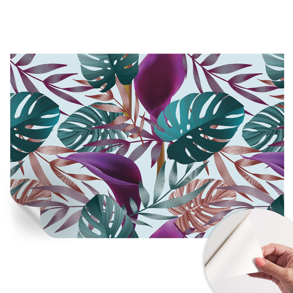 Fototapet autoadeziv pentru dormitor Compoziție tropicală