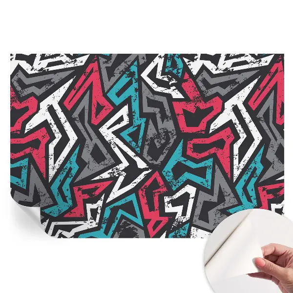 Tapet autoadeziv pentru camera de zi cu model mozaic abstract