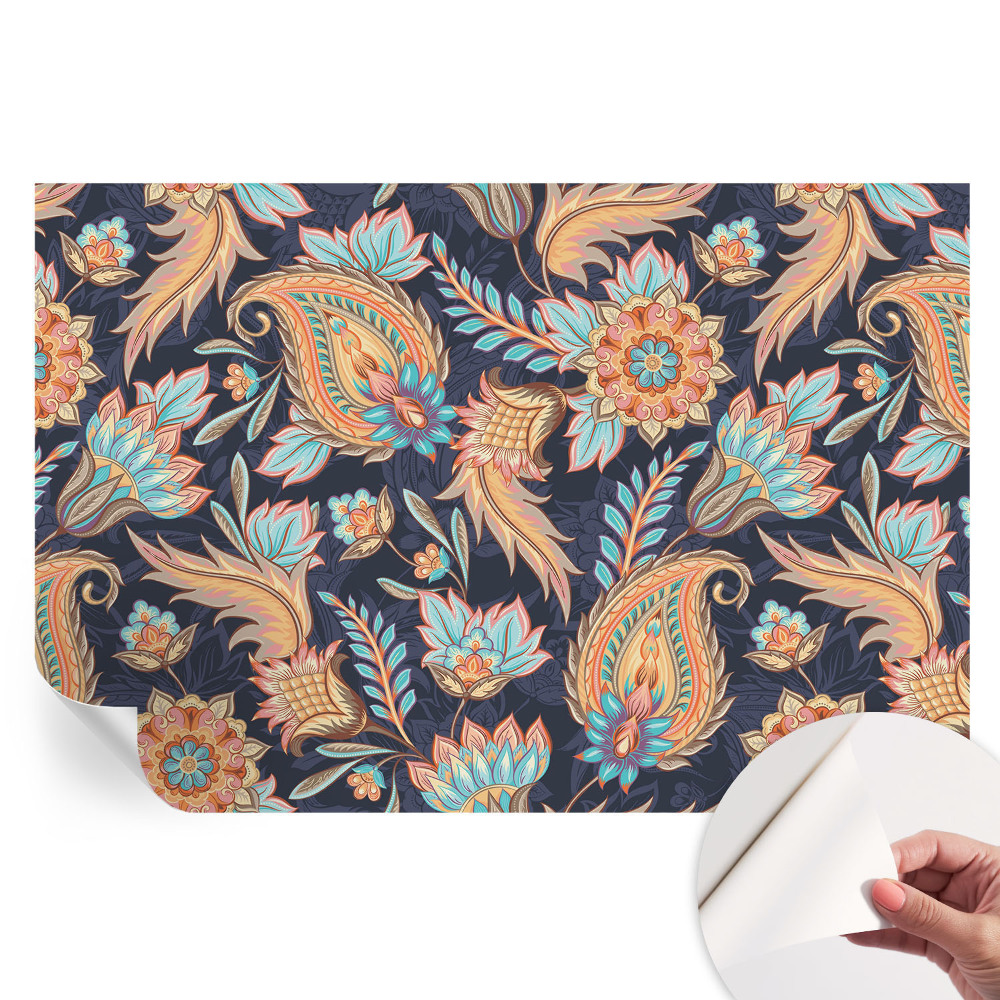 Fototapet modern pentru sufragerie cu model floral