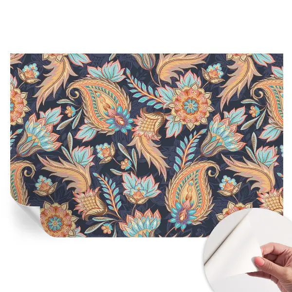 Fototapet modern pentru sufragerie cu model floral