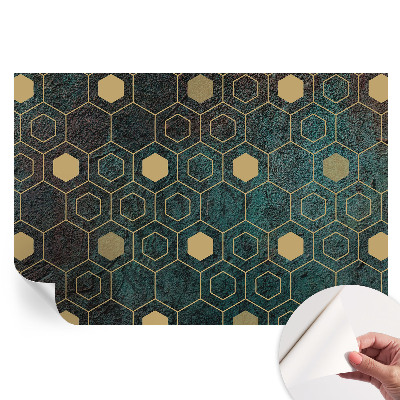 Tapet fotografic autoadeziv Hexagone geometrice