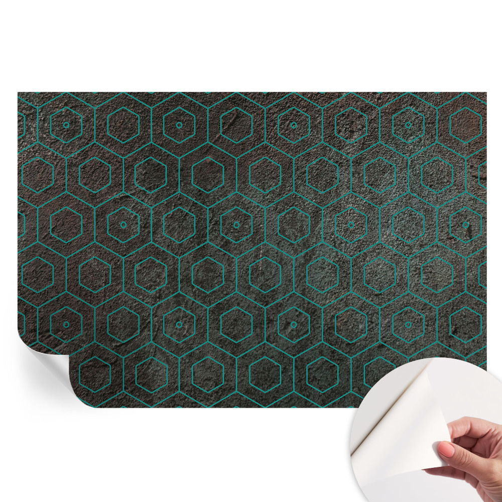 Fototapet modern cu model geometric pentru sufragerie