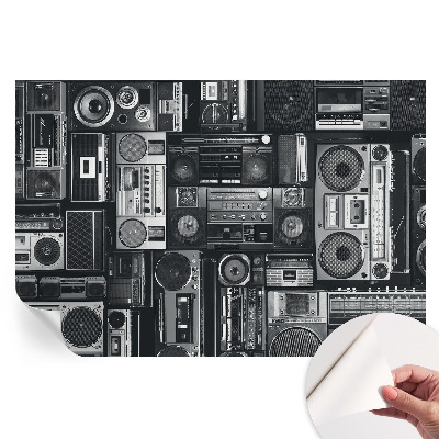 Tapet autoadeziv pentru camera de zi Radio retro