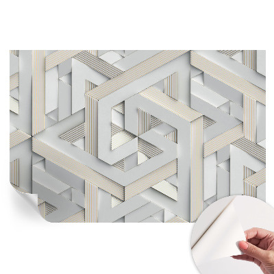 Fototapet modern pentru sufragerie Forme iluzorii
