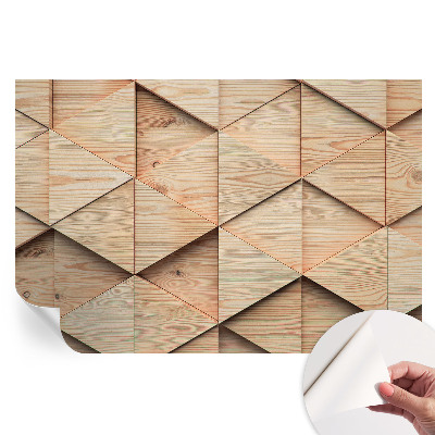 Fototapet autoadeziv pentru dormitor Mozaic din lemn