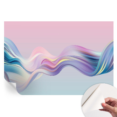 Tapet autoadeziv pentru camera de zi Valuri colorate