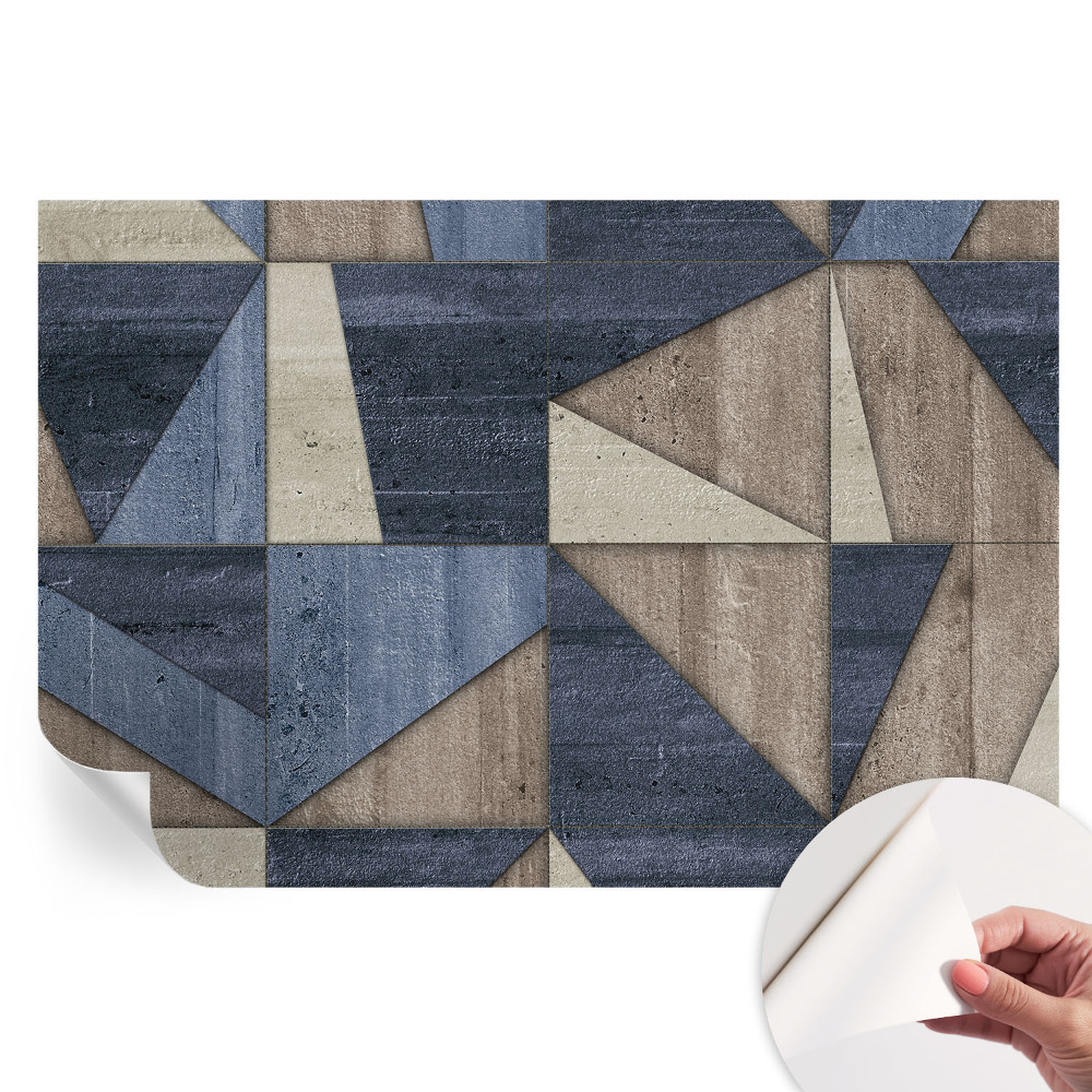Fototapet modern pentru sufragerie cu modele geometrice