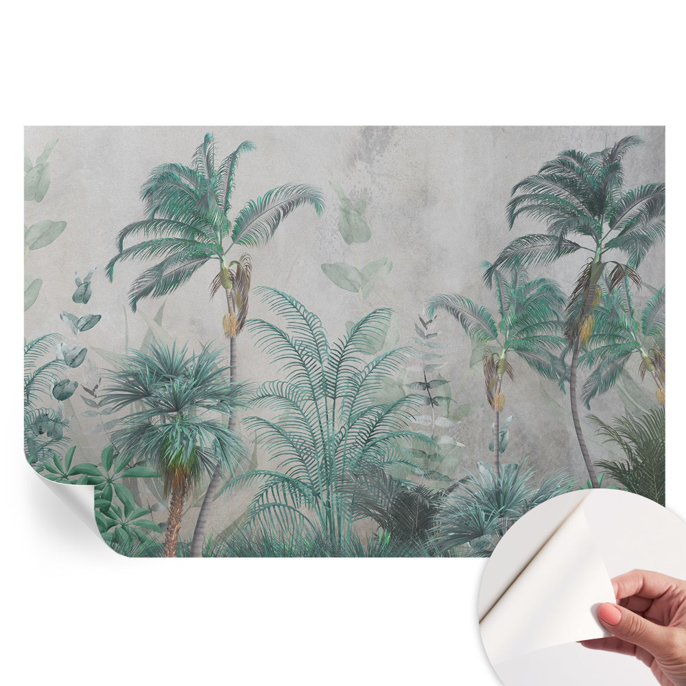 Tapet autoadeziv pentru camera de zi Oază exotică