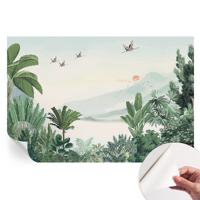 Fototapet modern pentru sufragerie Oază tropicală