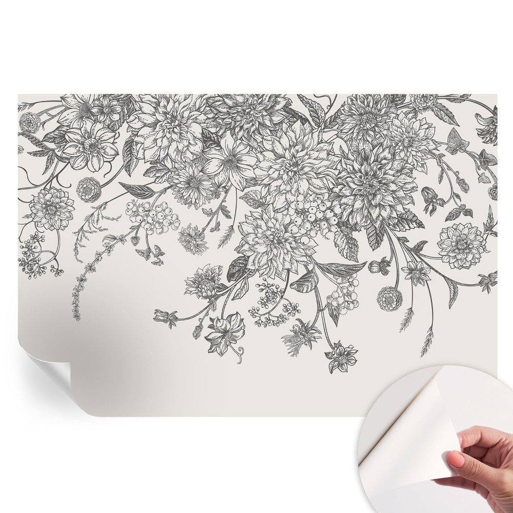 Tapet fotografic autoadeziv cu model floral
