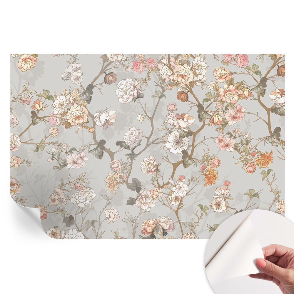 Fototapet modern cu design romantic pentru sufragerie