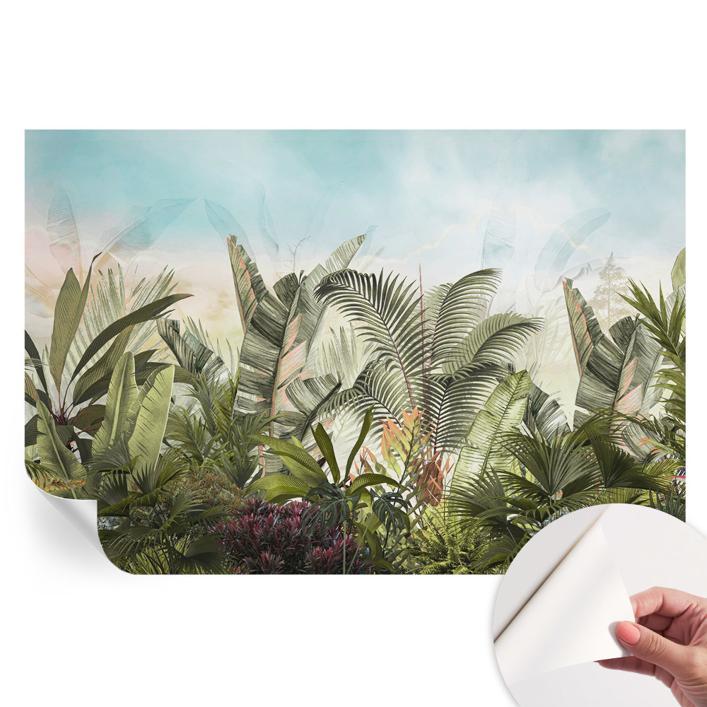 Fototapet modern pentru sufragerie Paradis tropical