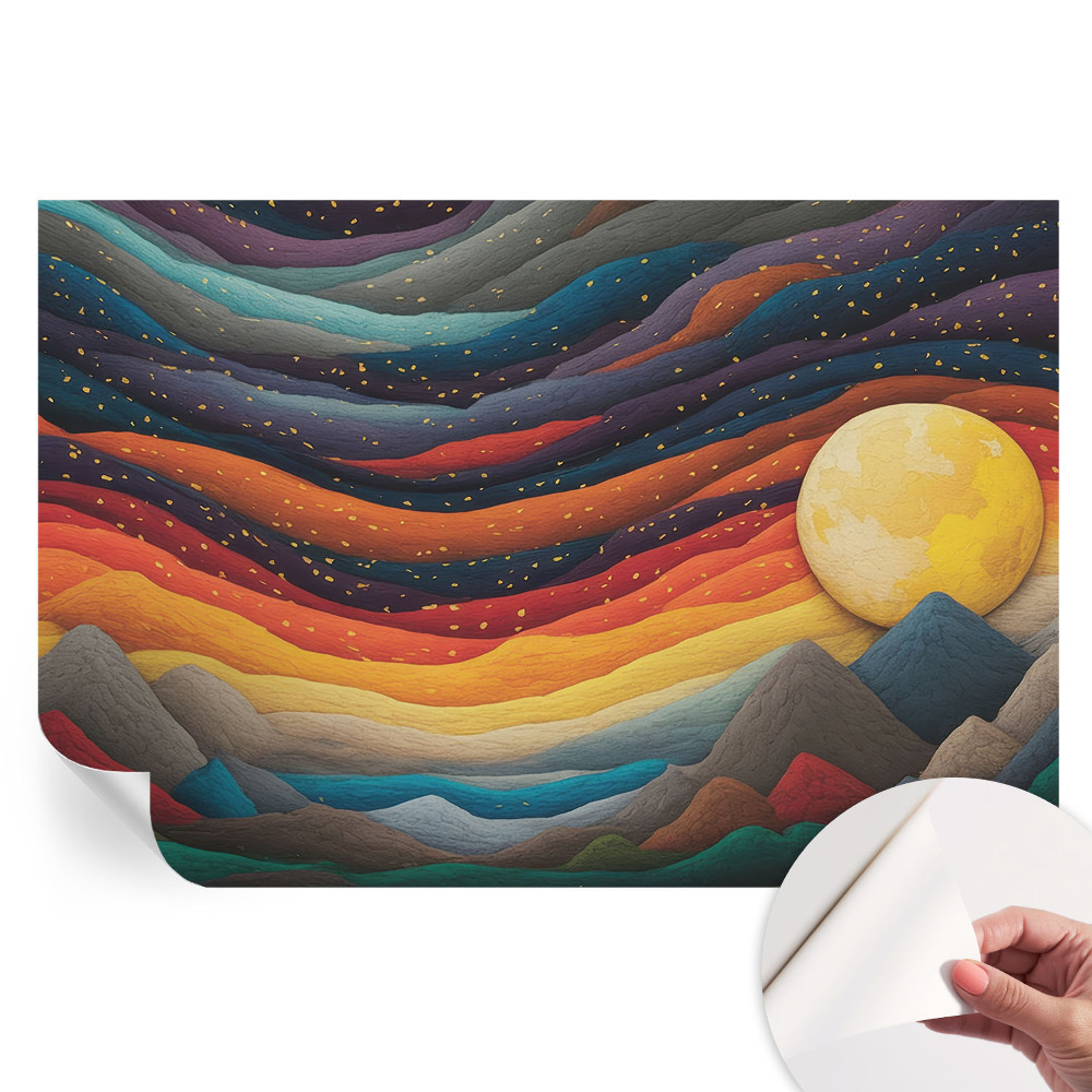 Tapet fotografic autoadeziv Munți colorați