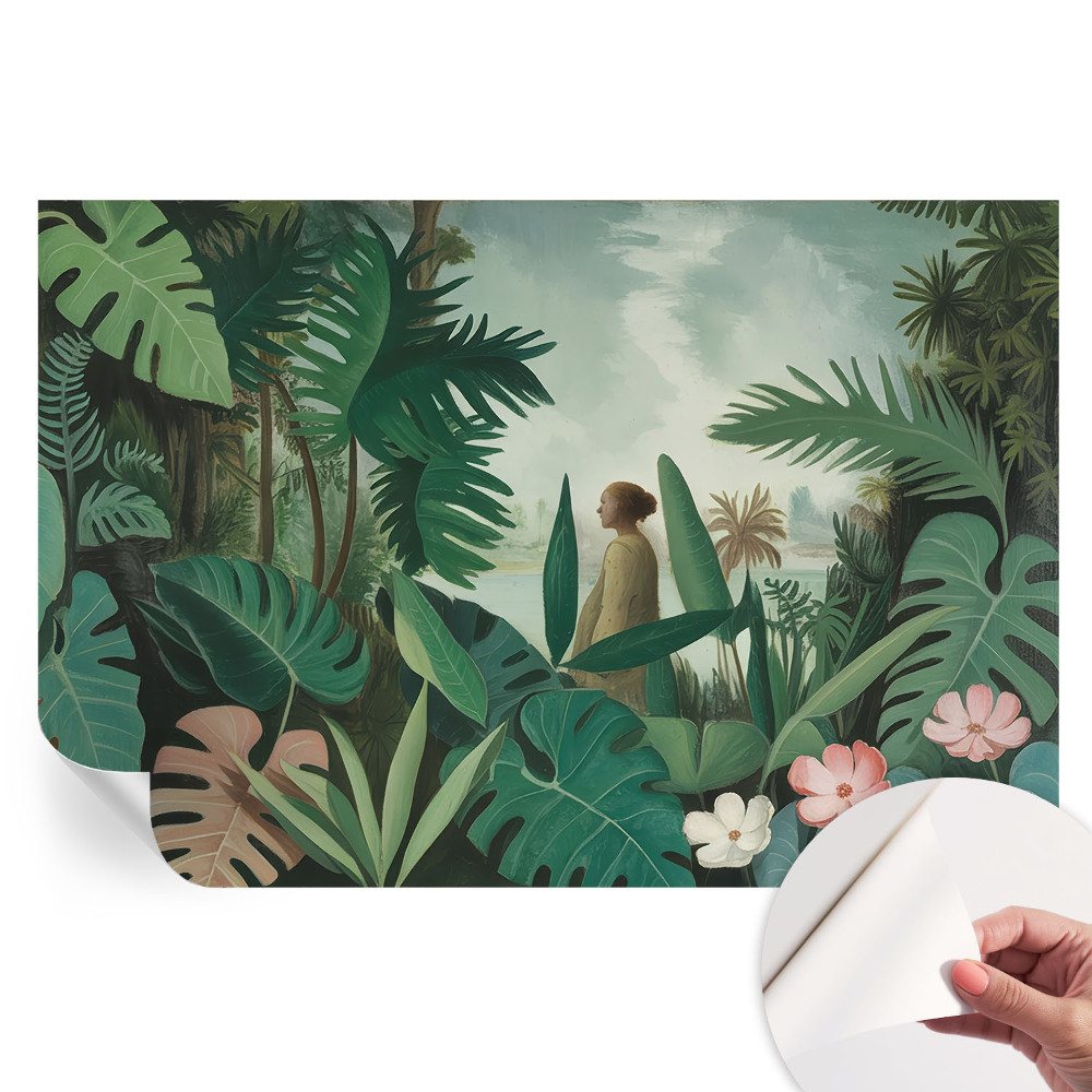 Fototapet modern pentru sufragerie Junglă exotică