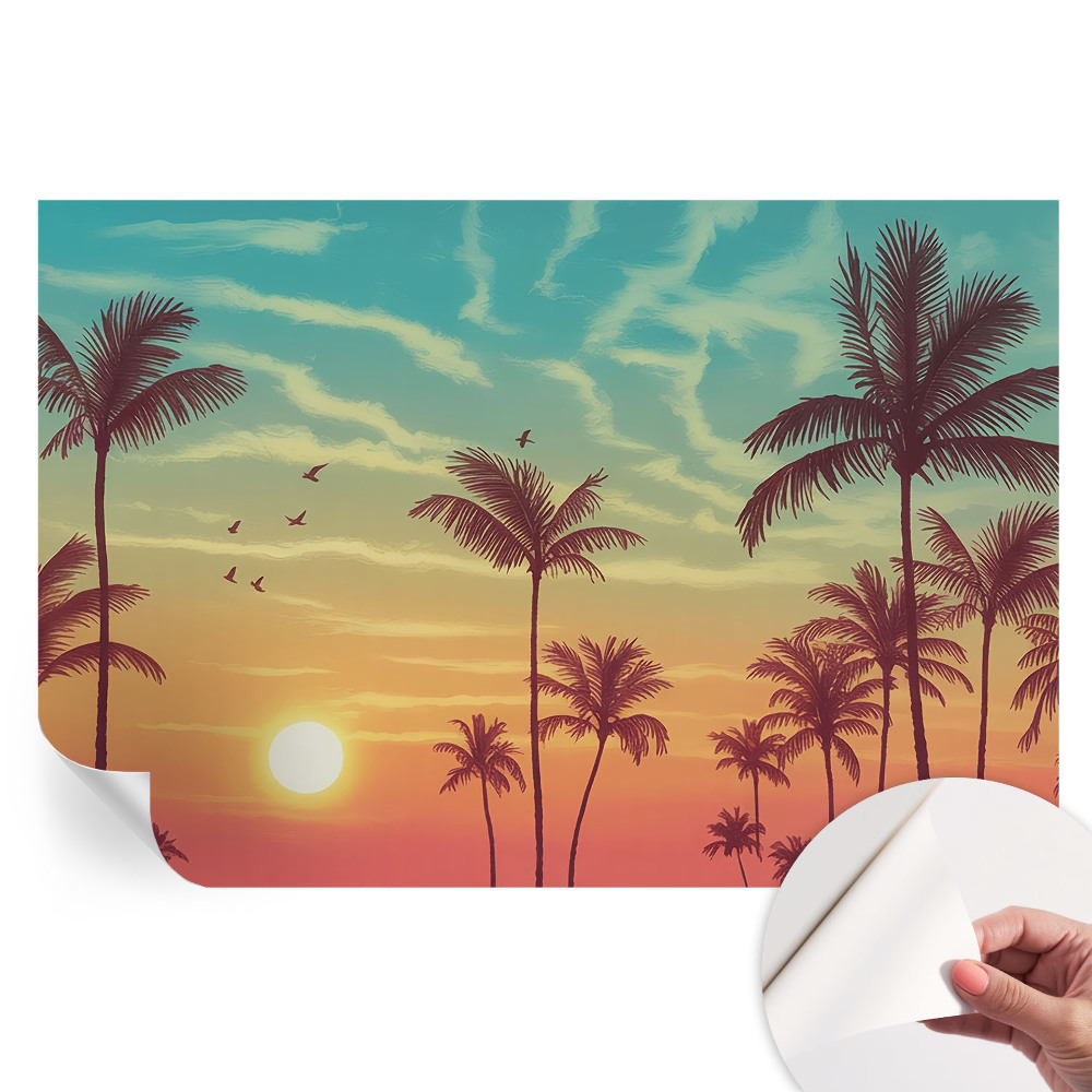 Tapet autoadeziv pentru camera de zi Peisaj tropical