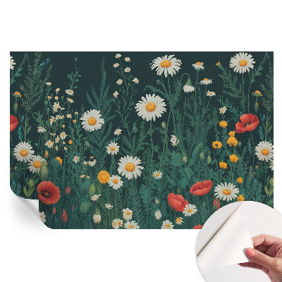 Fototapet autoadeziv pentru dormitor Flori sălbatice