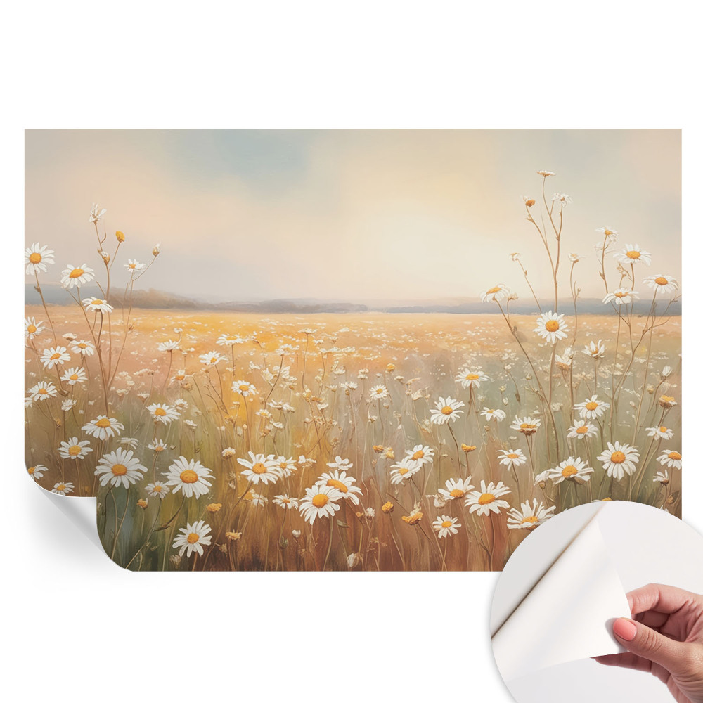 Fototapet modern pentru sufragerie Pajiște cu flori