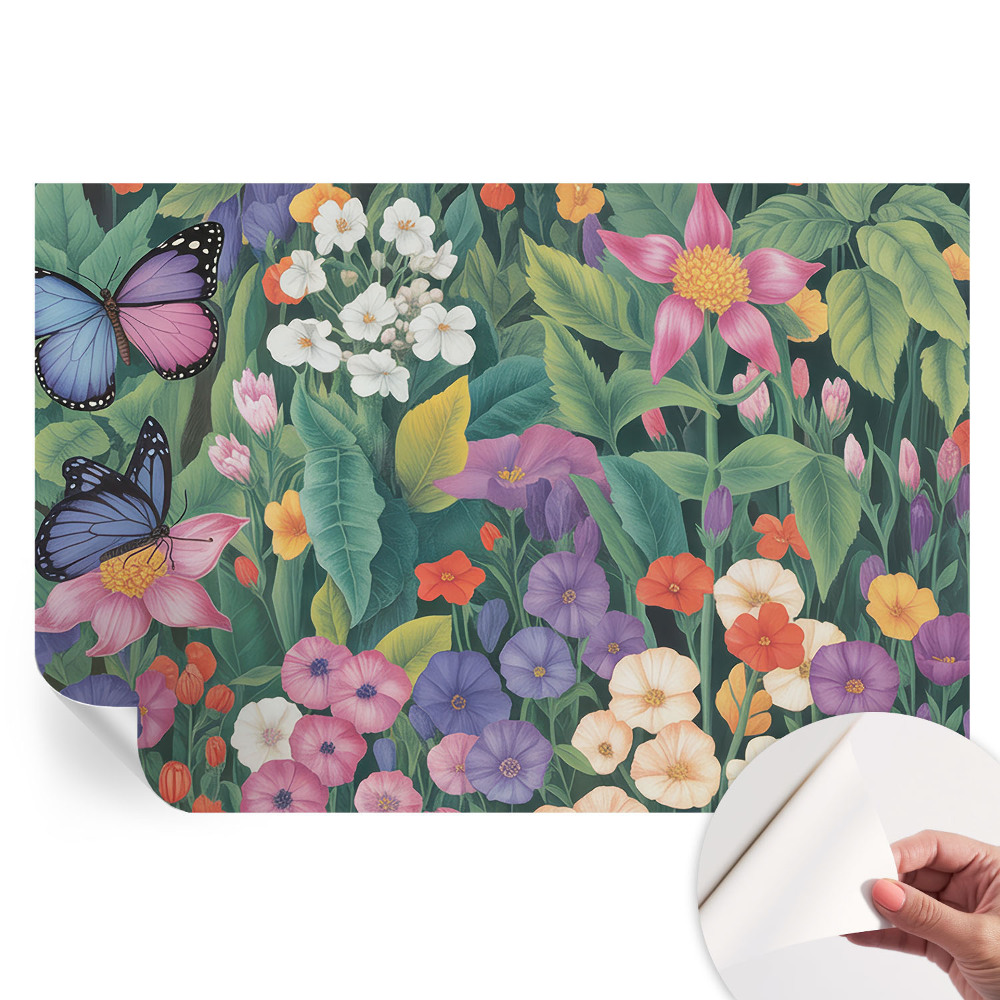 Tapet autoadeziv pentru camera de zi Explozie de flori