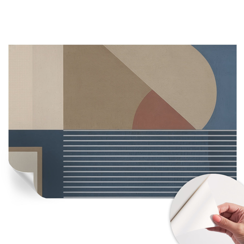 Fototapet modern pentru sufragerie cu model geometric armonios
