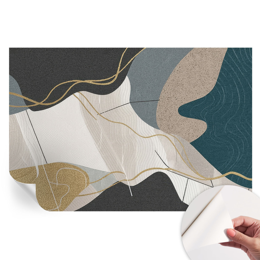 Fototapet modern pentru sufragerie Forme abstracte