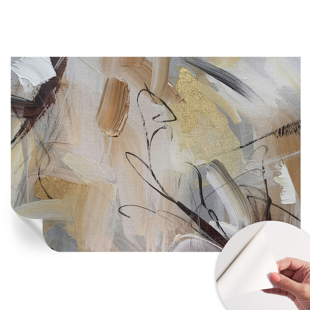 Fototapet modern pentru sufragerie cu compoziție abstractă