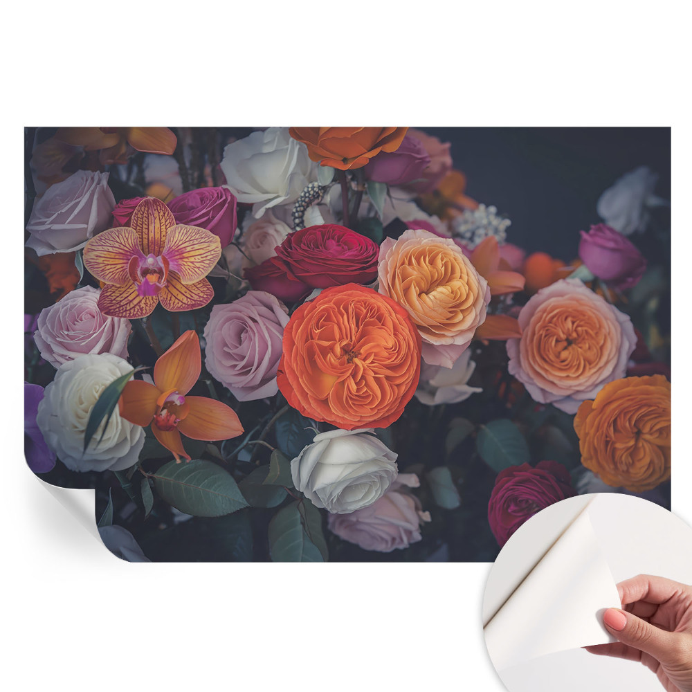 Fototapet autoadeziv pentru dormitor Buchet colorat