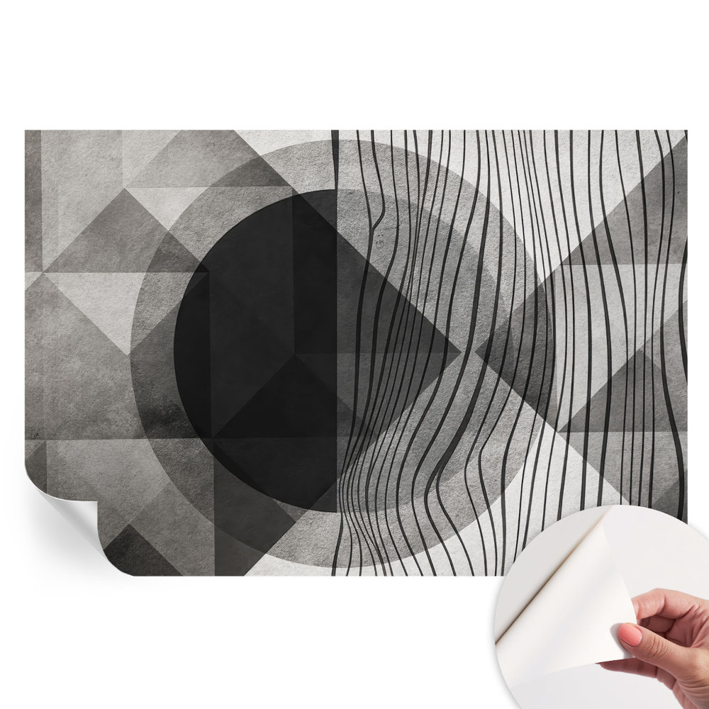 Fototapet modern pentru sufragerie cu forme abstracte