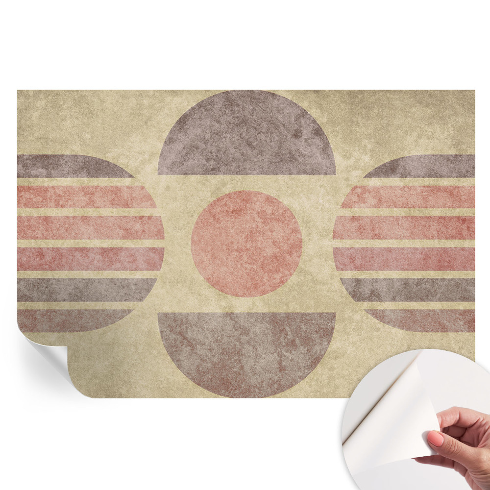 Fototapet modern pentru sufragerie cu forme geometrice