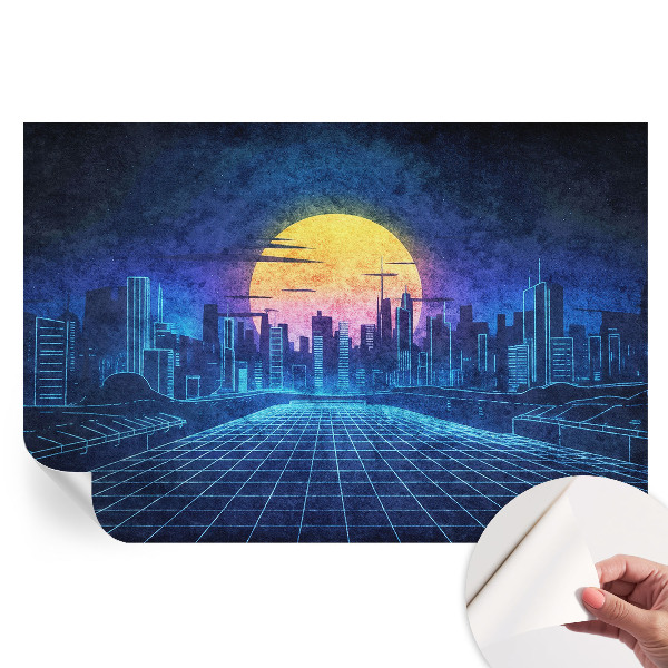 Fototapet modern pentru sufragerie Peisaj futurist