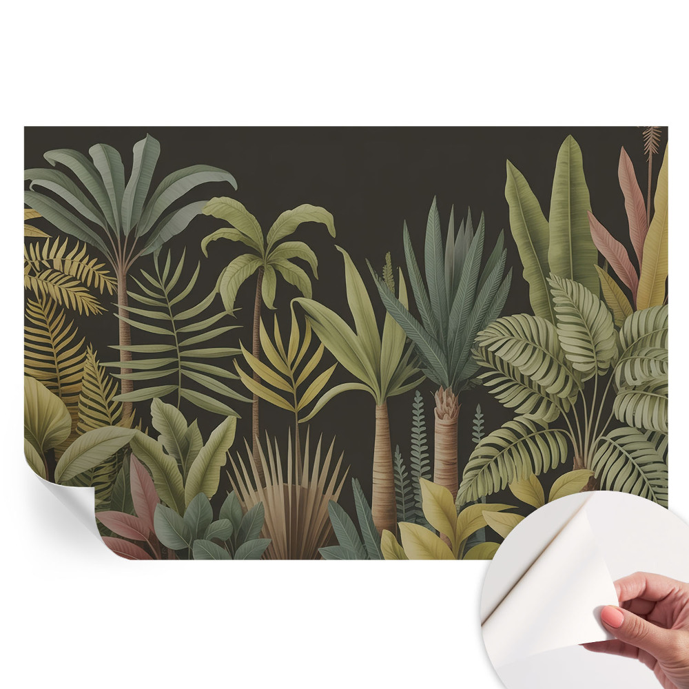 Fototapet autoadeziv cu model de junglă tropicală