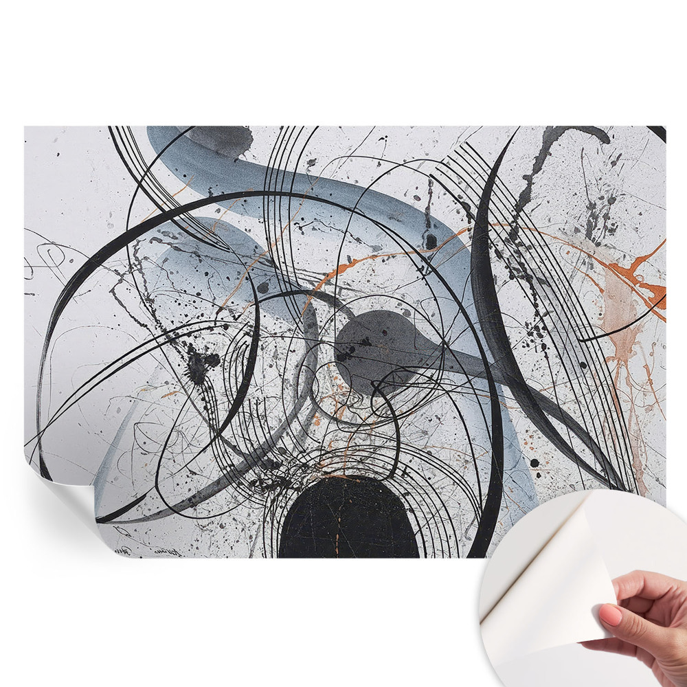 Fototapet modern pentru sufragerie Abstracție expresivă