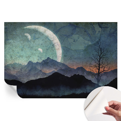Fototapet modern pentru sufragerie Peisaj nocturn