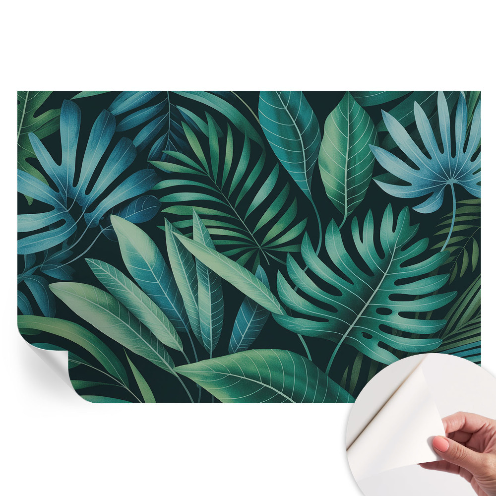 Tapet fotomural autoadeziv cu model de frunze tropicale