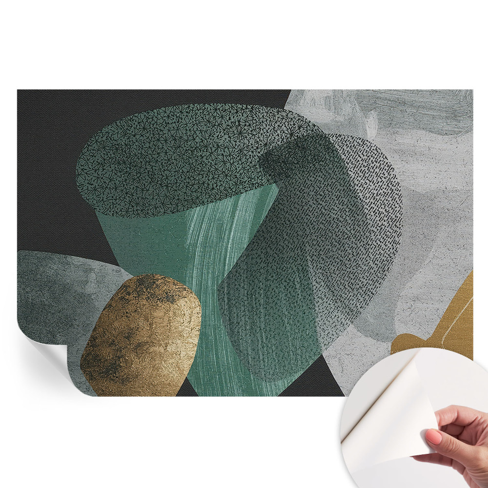 Fototapet modern pentru sufragerie cu design geometric abstract