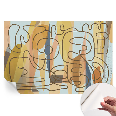 Fototapet autoadeziv pentru dormitor Forme abstracte