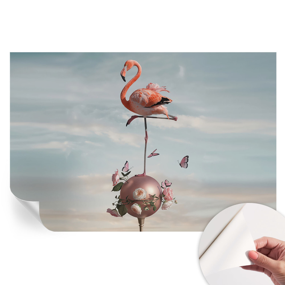 Tapet fotografic autoadeziv Flamingo elegant