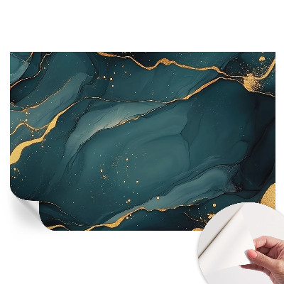 Fototapet modern pentru sufragerie cu model abstract albastru închis
