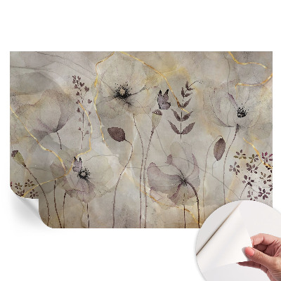 Fototapet autoadeziv pentru dormitor Flori delicate