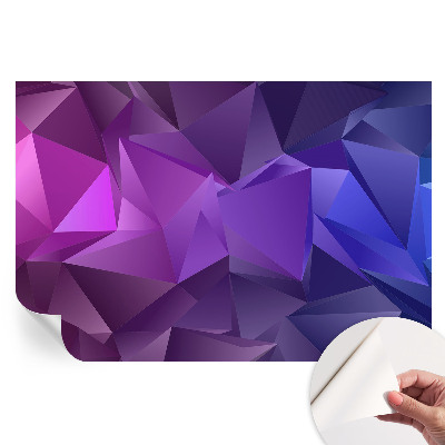 Fototapet modern pentru sufragerie Triunghiuri violet